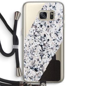 Gespikkelde marmer: Samsung Galaxy S7 Transparant Hoesje met koord