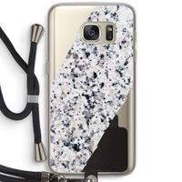 Gespikkelde marmer: Samsung Galaxy S7 Transparant Hoesje met koord