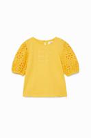 T-shirt met pofmouwen - YELLOW - 5/6