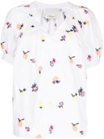 3.1 Phillip Lim blouse à fleurs brodées - Blanc - thumbnail