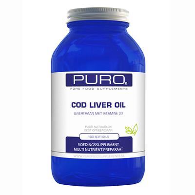 Puro Cod Liver Oil Levertraan/Vitamine D 250Capsules Puro Cod Liver Oil Levertraan/Vitamine D 250Capsules