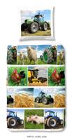 Good Morning Kinderdekbedovertrek "tractor" - Multi - (135x200 cm) - Katoen