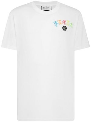 Philipp Plein t-shirt en coton à logo Gothic Plein - Blanc
