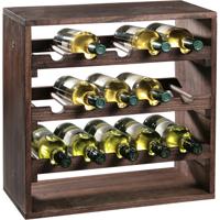 Kesper Wijnrek - voor 15 flessen - 25 x 50 x 50 cm - hout - vierkant