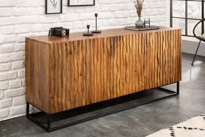 Massief dressoir AMAZONAS 160 cm mangohout naturel frontdesign - 40050