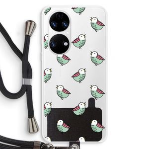 Vogeltjes: Huawei P50 Transparant Hoesje met koord