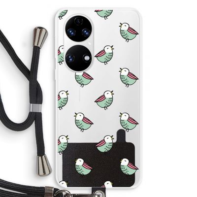 Vogeltjes: Huawei P50 Transparant Hoesje met koord