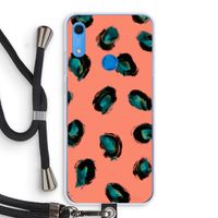 Pink Cheetah: Huawei Y6s Transparant Hoesje met koord
