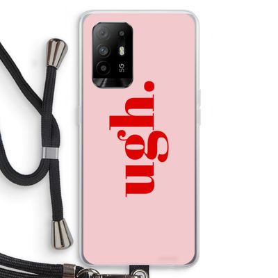 Ugh: Oppo A95 5G Transparant Hoesje met koord