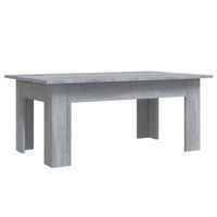 The Living Store Salontafel - Modern - Bewerkt hout - 100x60x42 cm - Grijs sonoma eiken - thumbnail