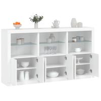 Dressoir met LED-verlichting 181,5x37x100 cm wit