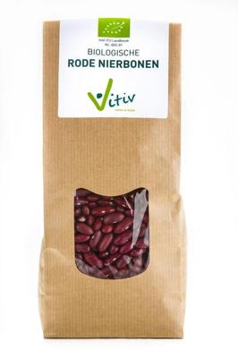 Vitiv Rode nierbonen / kidneybonen bio 500 Gram Vitiv Rode nierbonen / kidneybonen bio 500 Gram