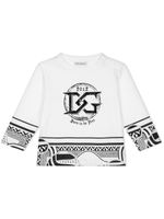 Dolce & Gabbana Kids haut à logo imprimé - Blanc - thumbnail