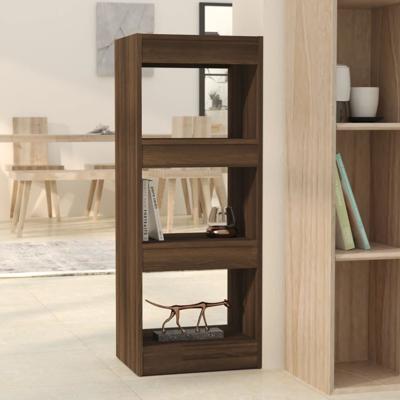 Boekenkast/kamerscherm 40x30x103 cm bewerkt hout bruineiken