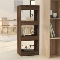 Boekenkast/kamerscherm 40x30x103 cm bewerkt hout bruineiken