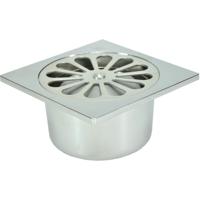 Riko Doucheput - met Onderuitlaat - 10x10cm - Chroom