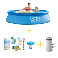 Intex Zwembad - Easy Set - 244 x 61 cm - Inclusief WAYS Onderhoudspakket & Filterpomp