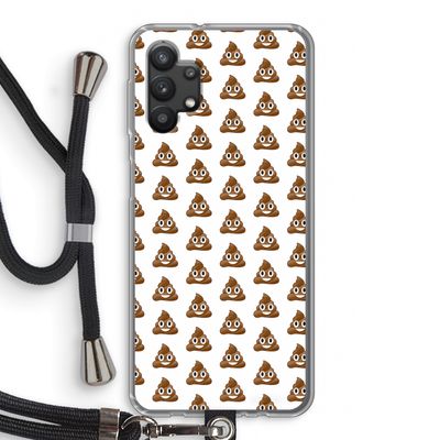 Poop emoji: Samsung Galaxy A32 5G Transparant Hoesje met koord