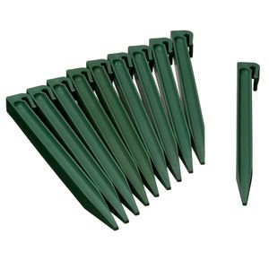 Grondpennen voor borderranden groen H26,7x1,9x1,8 cm set 10 stuks - Nature