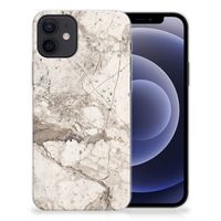 iPhone 12 | 12 Pro (6.1") TPU Siliconen Hoesje Marmer Beige - thumbnail