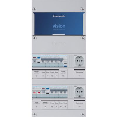 Groepenkast Hager VKG44E-AWW 8-groepenverdeler 2x ALS 30mA +A +W+W, 1-fase