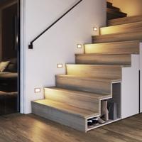 Set van 4 Dillon - LED Inbouw Wandlampen - 3 Watt 340 Lumen - 3000K Warm wit - IP54 waterdicht - Voor binnen en buiten - RVS