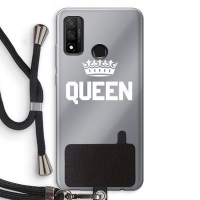 Queen zwart: Huawei P Smart (2020) Transparant Hoesje met koord