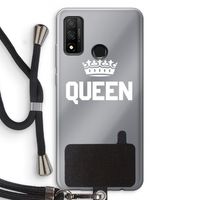 Queen zwart: Huawei P Smart (2020) Transparant Hoesje met koord