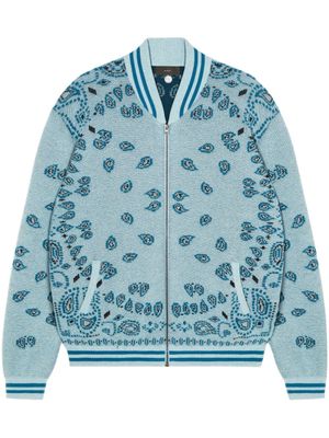 Alanui veste bomber à motif cachemire en jacquard - Bleu