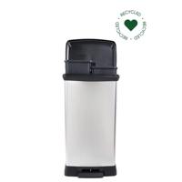 Curver deco bin duo 23l+23l zilver