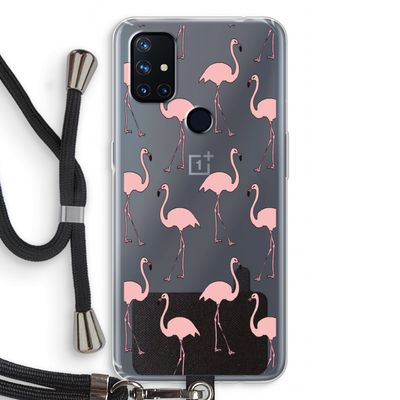 Anything Flamingoes: OnePlus Nord N10 5G Transparant Hoesje met koord