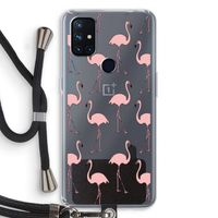 Anything Flamingoes: OnePlus Nord N10 5G Transparant Hoesje met koord