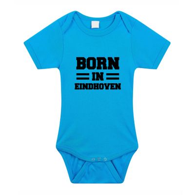 Born in Eindhoven cadeau baby rompertje blauw jongens