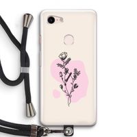 Roses are red: Pixel 3 Transparant Hoesje met koord