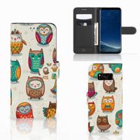 Samsung Galaxy S8 | Telefoonhoesje | Met pasjeshouder | Vrolijke Uilen