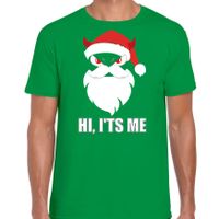 Devil Santa Kerstshirt / Kerst outfit Hi its me groen voor heren - thumbnail