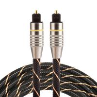 1 5 m verguld OD6.0mm metalen hoofd geweven Net lijn Toslink mannelijk naar mannelijke digitale optische audiokabel