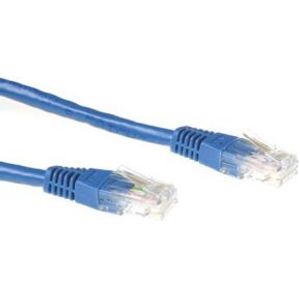 ACT Blauwe 0,5 meter U/UTP CAT6A patchkabels met RJ45 connectoren