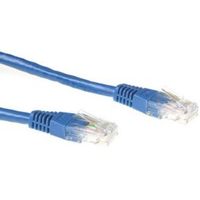 ACT Blauwe 0,5 meter U/UTP CAT6A patchkabels met RJ45 connectoren - thumbnail