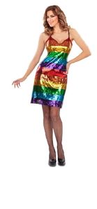 Regenboog Jurk Met Spaghetti Bandjes