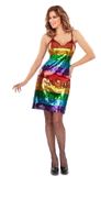 Regenboog Jurk Met Spaghetti Bandjes