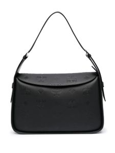 MCM grand sac cabas Aren Hobo en cuir - Noir