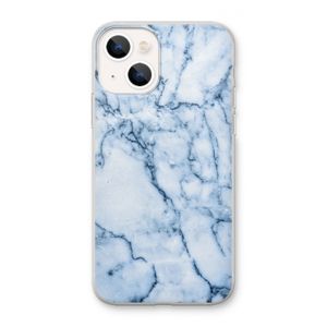 Blauw marmer: iPhone 13 mini Transparant Hoesje