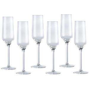 Luxury houseware Champagneglazen - 60x - glas - 220 ml - Bruiloft/Feest