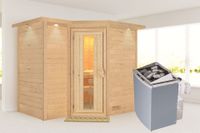 Karibu | Sahib 2 Sauna met Dakkraag | Energiesparende Deur | Kachel 9 kW Geïntegreerde Bediening - thumbnail