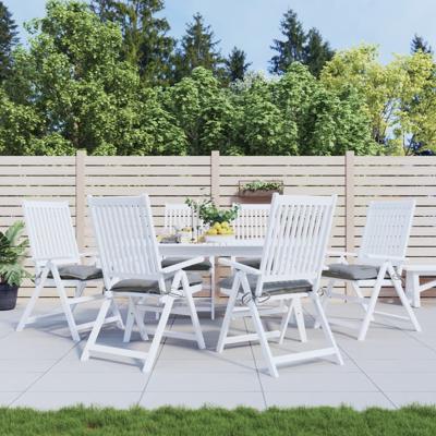 VidaXL Stoelkussens 6 st 40x40x7 cm oxford stof grijs