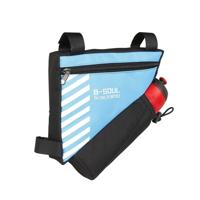 B-Soul fietstassen met water fles driehoek Pouch Solid fietsen front buis frame zak zak grootte: 20.5 * 18 * 5cm (blauw)