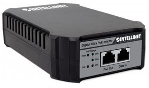 Intellinet Gigabit Ultra PoE-Injektor 1 x 95 Watt-Port Kunststoffgehäuse PoE-injector 10 / 100 / 1000 MBit/s IEEE 802.3bt, IEEE 802.3af (12.95 W), IEEE 802.3at