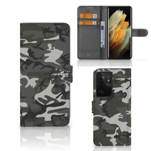 Samsung Galaxy S21 Ultra Telefoon Hoesje Army Light