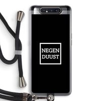 Negenduust black: Samsung Galaxy A80 Transparant Hoesje met koord